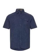 Bond Reg Co Ss Mcs M Shirt Tops Shirts Short-sleeved Navy MCS