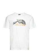 M S/S Mountain Line Tee Sport T-Kortærmet Skjorte White The North Face