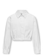 Kogoregon Short Waist Shirt Wvn Tops Shirts Long-sleeved Shirts White ...