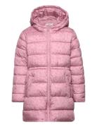 Quilted Long Coat Foret Jakke Pink Mango