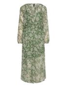 Midi Printed Dress Knælang Kjole Green Mango