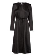 Satina Esma Dress Knælang Kjole Black Bzr