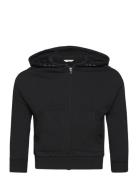 Zipped Hoodie Tops Sweatshirts & Hoodies Hoodies Black Mango