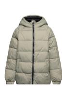 Hood Quilted Coat Foret Jakke Green Mango