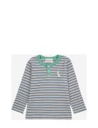 Baby Stripes Waffle Butt D T- Shirt Tops T-shirts Long-sleeved T-Skjor...