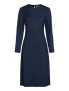 Recycled Cdc Fit & Flare Dress Knælang Kjole Navy Calvin Klein