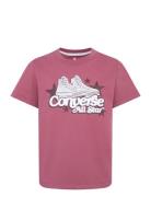 Converse Retro Sneaker Graphic Tee Tops T-Kortærmet Skjorte Pink Conve...