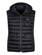 B.intousten Hood Gilet Designers Vests Black Barbour