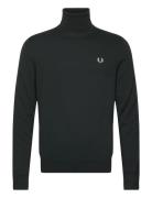 Roll Neck Jumper Tops Knitwear Turtlenecks Black Fred Perry