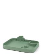 Peekaboo Compartment Plate Deer Friends Green Home Meal Time Plates & ...