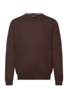 Baram-L Tops Knitwear V-necks Brown BOSS