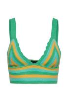 Pcbeddy Knit Bralette Bc Sww Tops Crop Tops Sleeveless Crop Tops Green...