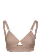 Canvas Bralette Tops Crop Tops Sleeveless Crop Tops Beige REMAIN Birge...