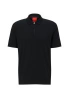 Dekok233 Designers Knitwear Short Sleeve Knitted Polos Black HUGO