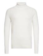 Jjpannel Knit Roll Neck Aw23 Tops Knitwear Turtlenecks White Jack & J ...