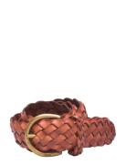 Braided Calfskin Belt Bælte Brown Polo Ralph Lauren