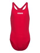 Girl's Team Swimsuit Swim Pro Solid Sport Swimsuits Red Arena