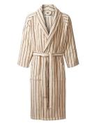 Naram Bathrobe - Creme & Ink Home Textiles Bathroom Textiles Robes Cre...