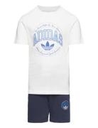 Short Tee Set Sport Sets With Short-sleeved T-shirt Blue Adidas Origin...