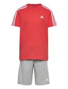 Lk 3S Co T Set Sport Sets With Short-sleeved T-shirt Red Adidas Perfor...