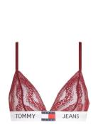 Unlined Triangle  Lingerie Bras & Tops Soft Bras Non Wired Bras Red To...