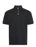 Pique Polo Shirt Designers Polos Short-sleeved Black HAN Kjøbenhavn