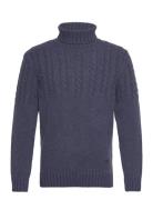 Barbour Duf Cable Roll Tops Knitwear Turtlenecks Navy Barbour