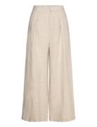 Pegiw Pants Bottoms Trousers Linen Trousers Beige InWear