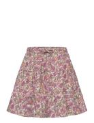 Ruffle Flower Print Skirt Dresses & Skirts Skirts Midi Skirts Pink Man...