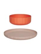 Pullo Plate & Bowl - Set Of 2 Home Meal Time Plates & Bowls Plates Mul...