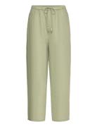 100% Linen Trousers Bottoms Trousers Linen Trousers Green Mango