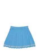 Lt. Knitted Tennis Skirt Dresses & Skirts Skirts Midi Skirts Blue Cope...