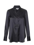 Natedea Tops Blouses Long-sleeved Black Dea Kudibal