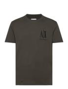 T-Shirt Tops T-Kortærmet Skjorte Khaki Green Armani Exchange