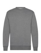 Slhreg-Dan Sweat Crew Neck Tops Sweatshirts & Hoodies Sweatshirts Grey...