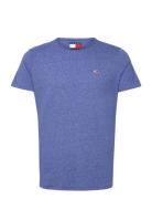 Tjm Xslim Jaspe C Neck Ext Tops T-Kortærmet Skjorte Blue Tommy Jeans