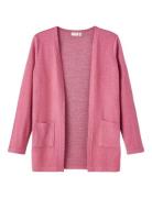 Nkfvicti Ls Knit Card L Noos Tops Knitwear Cardigans Pink Name It