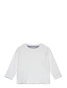 Long Sleeve Cotton T-Shirt Tops T-shirts Long-sleeved T-Skjorte White ...