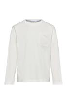 Long Sleeve Cotton T-Shirt Tops T-shirts Long-sleeved T-Skjorte White ...