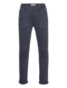 Straight-Fit Cotton Trousers Bottoms Chinos Blue Mango