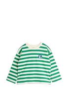 Stripe Yd Ls Tee Tops T-shirts Long-sleeved T-Skjorte Green Mini Rodin...