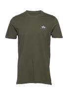 Basic T Small Logo Designers T-Kortærmet Skjorte Khaki Green Alpha Ind...