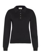 Als Polo Knit Top Tops T-shirts & Tops Polos Black NORR