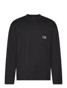 Walsh Ls Pocket Tee Tops T-Langærmet Skjorte Black J. Lindeberg