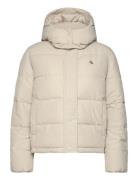 Matte Monologo Nd Short Puffer Foret Jakke Cream Calvin Klein Jeans