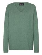 Olmrica Life L/S V-Neck Pullo Knt Tops Knitwear Jumpers Green Only Mat...