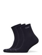 Ck Men Short Sock 3P Underwear Socks Regular Socks Blue Calvin Klein