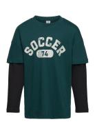 Top Longsleeve Double Sleeve Tops T-shirts Long-sleeved T-Skjorte Gree...