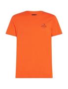 Hilfiger Stack Tee Tops T-Kortærmet Skjorte Orange Tommy Hilfiger