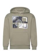 Relaxed Hoodie With Print Tops Sweatshirts & Hoodies Hoodies Green Tom...